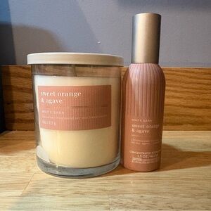 Sweet orange and agave single wick candle and room spray